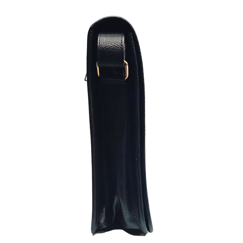 Leather Laptop Bag - Black