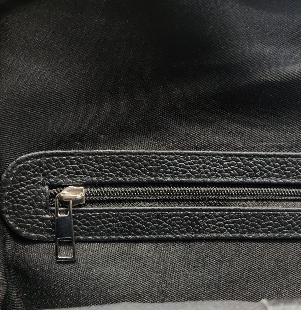 Mens Leather Backpack - Black
