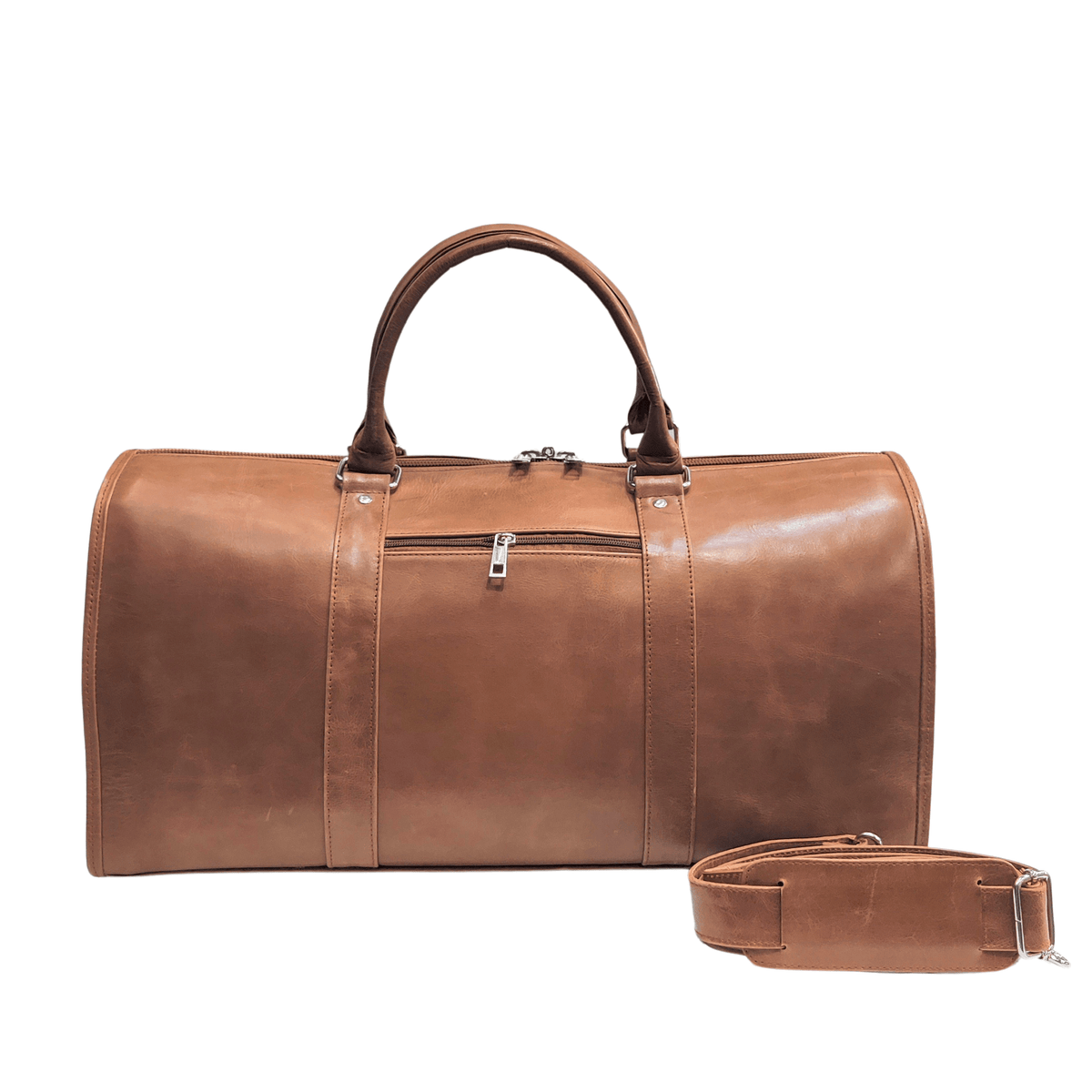 Weekender Bag with Shoe Compartment - caml