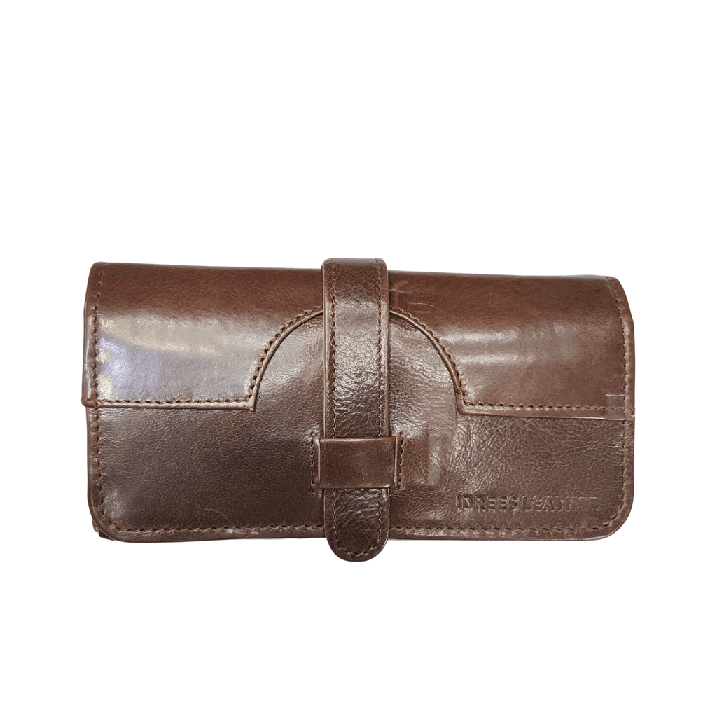 Leather Clutch - chocolate