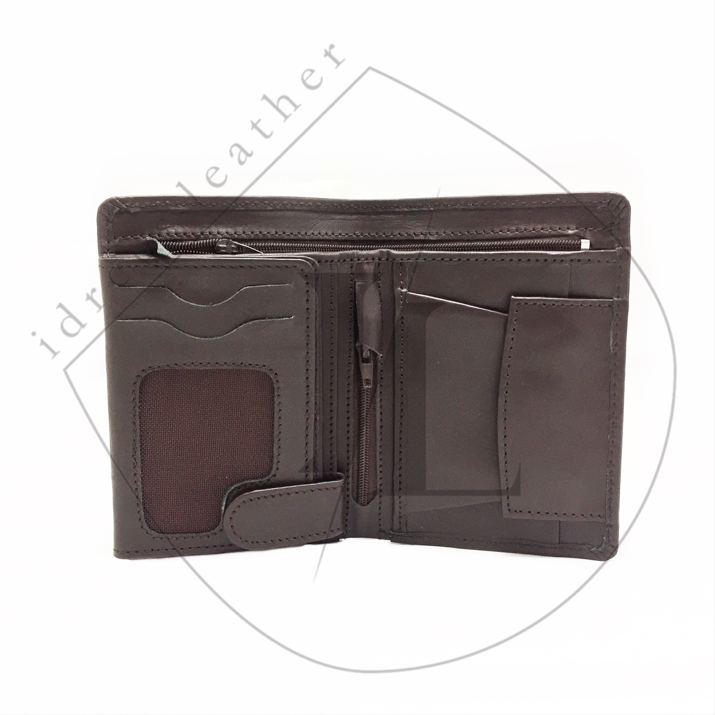 Bi fold dark brown wallet