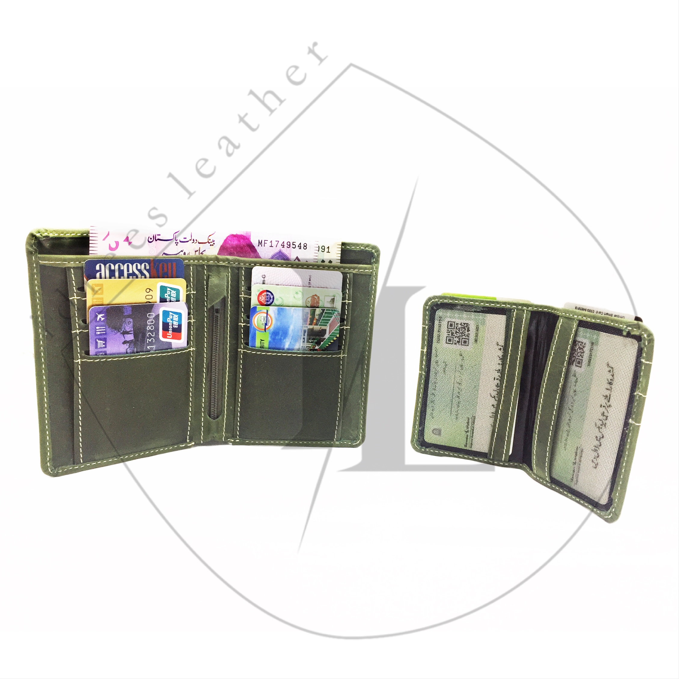 Green_Leather_Wallet_with_free_Card_Holder__Idrees_Leather.1