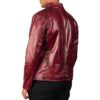 Burgundy leather jacket Idrees Leather
