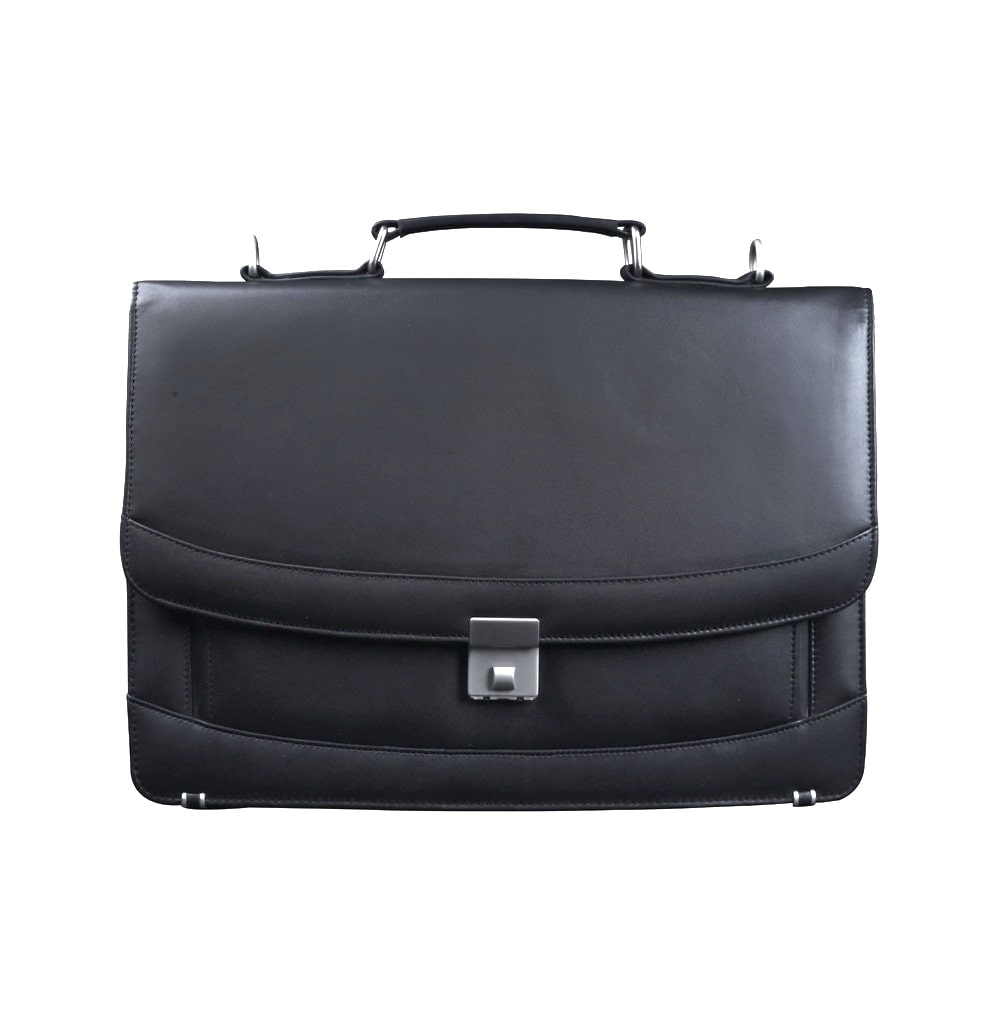 Leather Laptop Office Bag | Briefcase with lock - Idrees Leather