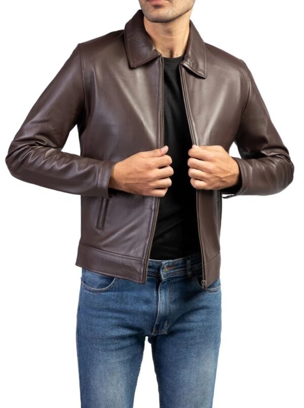 Collar Jacket : Explore High Collar Styles in Chocolate Brown