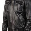 Black bomber jacket Idrees Leather 1 Black bomber jacket Idrees Leather 1