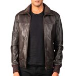 Bomber leather jacket Idrees Leather 1