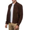 Bomber suede jacket mens Idrees Leather Bomber suede jacket mens Idrees Leather