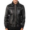 Cropped bomber jacket Idrees Leather 1 Cropped bomber jacket Idrees Leather 1