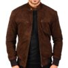 Suede leather jacket Idrees Leather