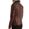 brown leather jacket fur Idrees Leather 2