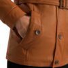 brown leather outerwear Idrees Leather
