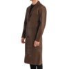 brown trench coat Idrees Leather brown trench coat Idrees Leather