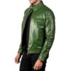 chrome hearts leather jacket green Idrees Leather