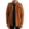 cropped leather jacket Idrees Leather