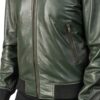 green leather jacket