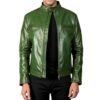 green leather jacket Idrees Leather