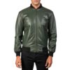 - leather jacket mens green