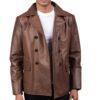 leather peacoat Idrees Leather leather peacoat Idrees Leather
