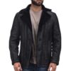 mens shearling jacket Idrees Leather mens shearling jacket Idrees Leather
