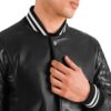 varsity jacket men Idrees Leather